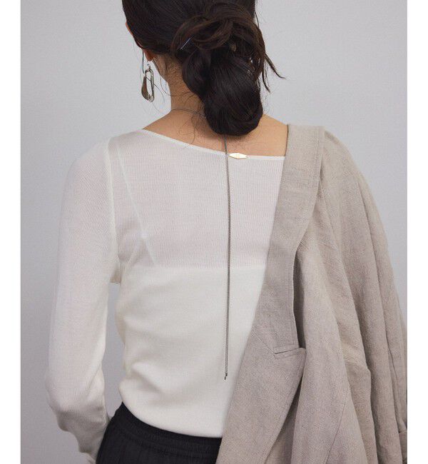 SALON adam et rope'「Hug Silk ラウンドネックプルオーバー」|Tシャツ・カットソー|