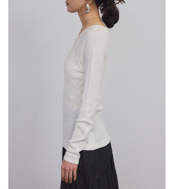 SALON adam et rope'「Hug Silk ラウンドネックプルオーバー」|Tシャツ・カットソー|