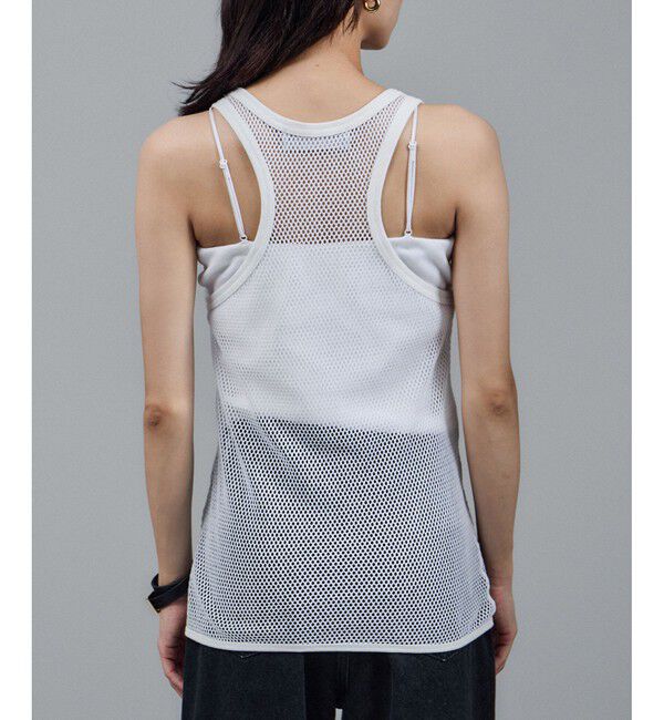 SALON adam et rope'「【IRONING（アイロニング）】mesh tank top」|タンクトップ|