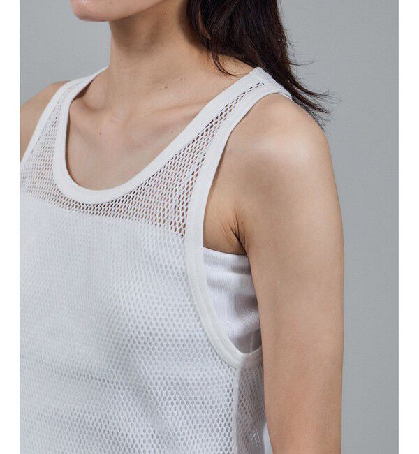 SALON adam et rope'「【IRONING（アイロニング）】mesh tank top」|タンクトップ|