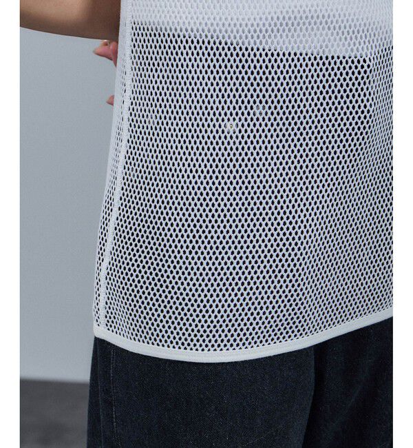 SALON adam et rope'「【IRONING（アイロニング）】mesh tank top」|タンクトップ|