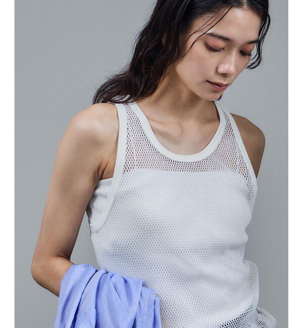 SALON adam et rope'「【IRONING（アイロニング）】mesh tank top」|タンクトップ|