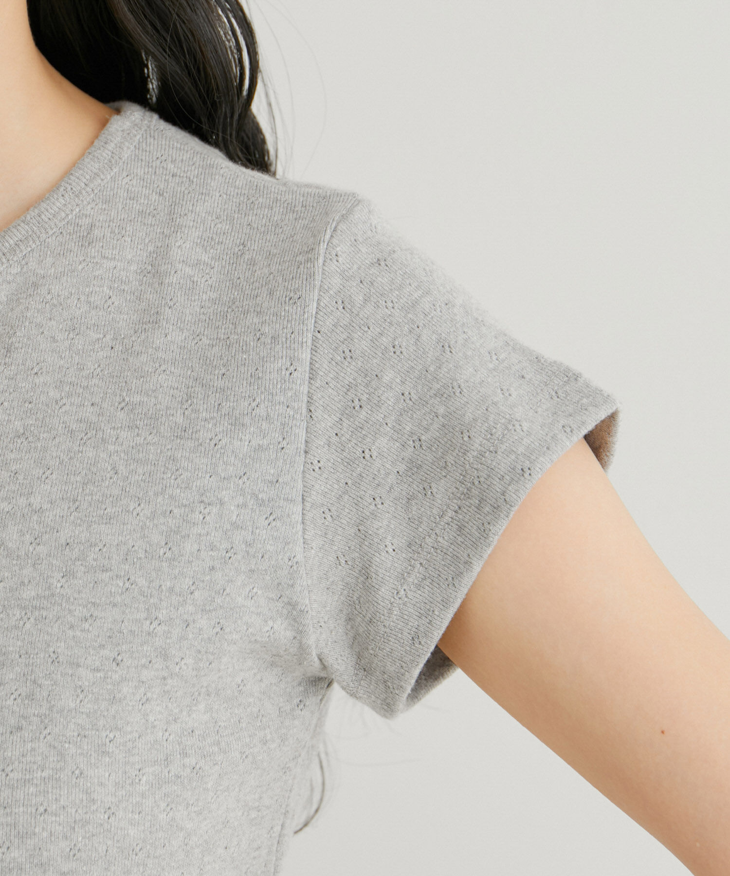 VIS「【WEB/一部店舗限定】パターンメッシュミニＴシャツ」|Tシャツ・カットソー|