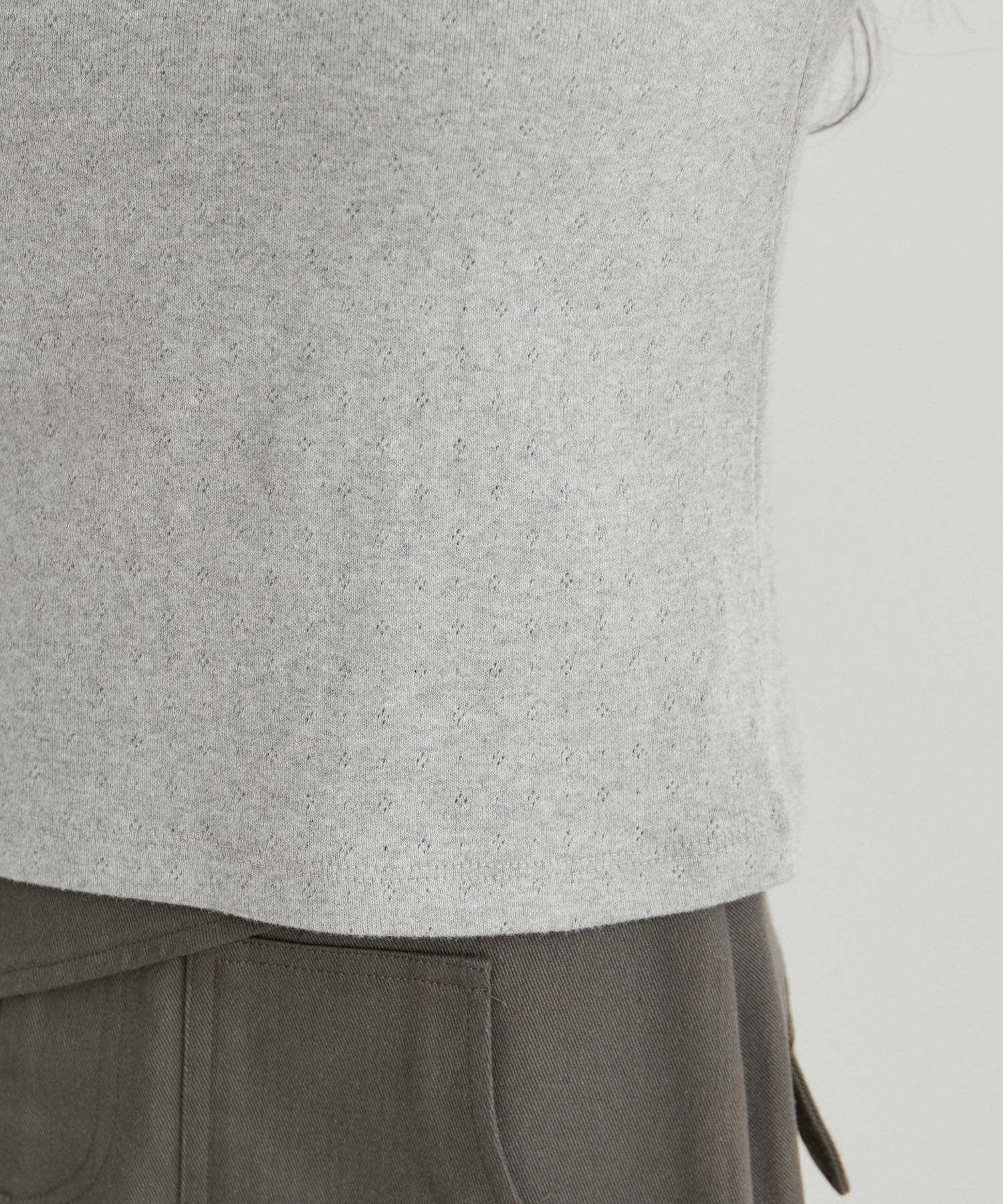 VIS「【WEB/一部店舗限定】パターンメッシュミニＴシャツ」|Tシャツ・カットソー|