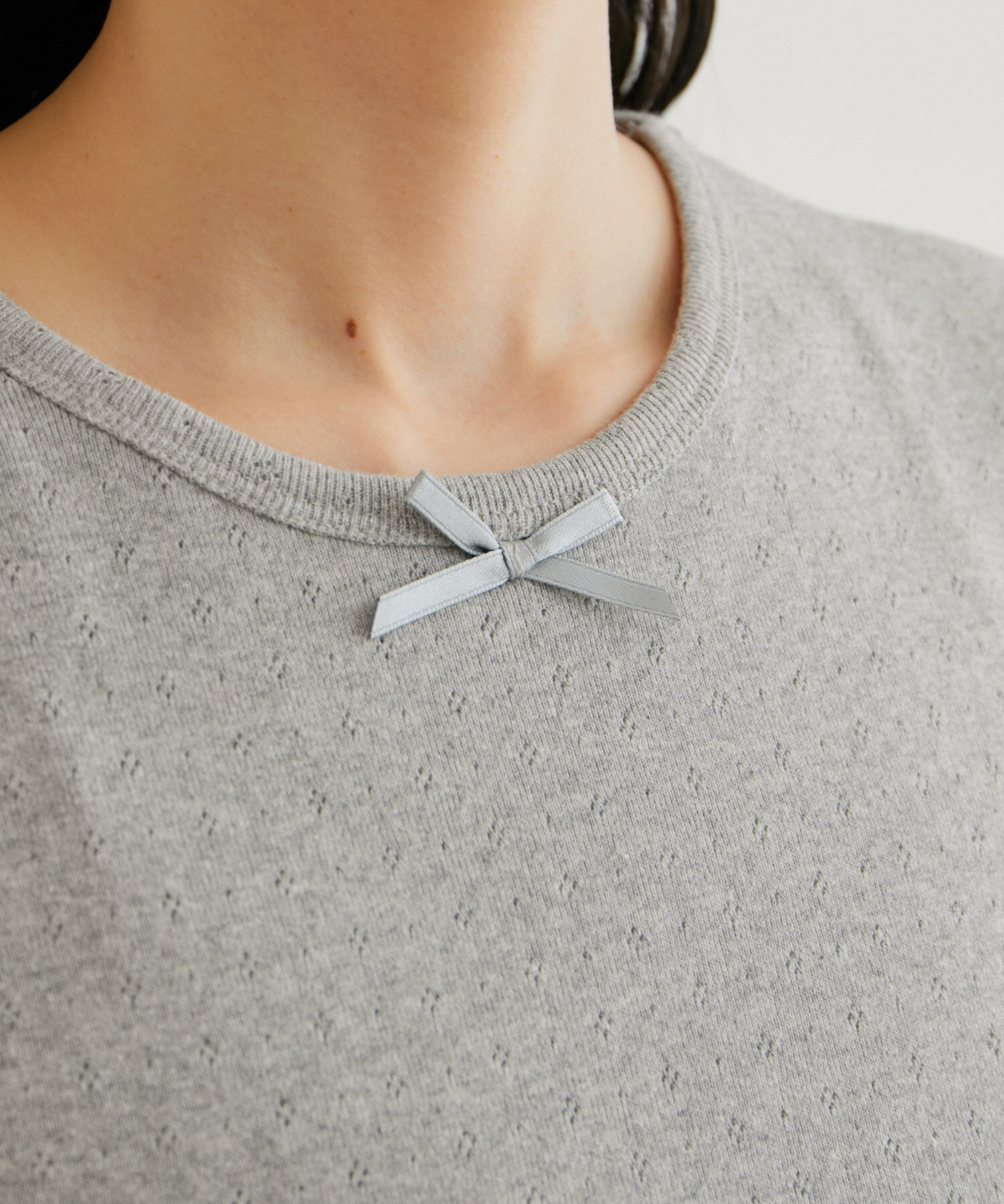 VIS「【WEB/一部店舗限定】パターンメッシュミニＴシャツ」|Tシャツ・カットソー|