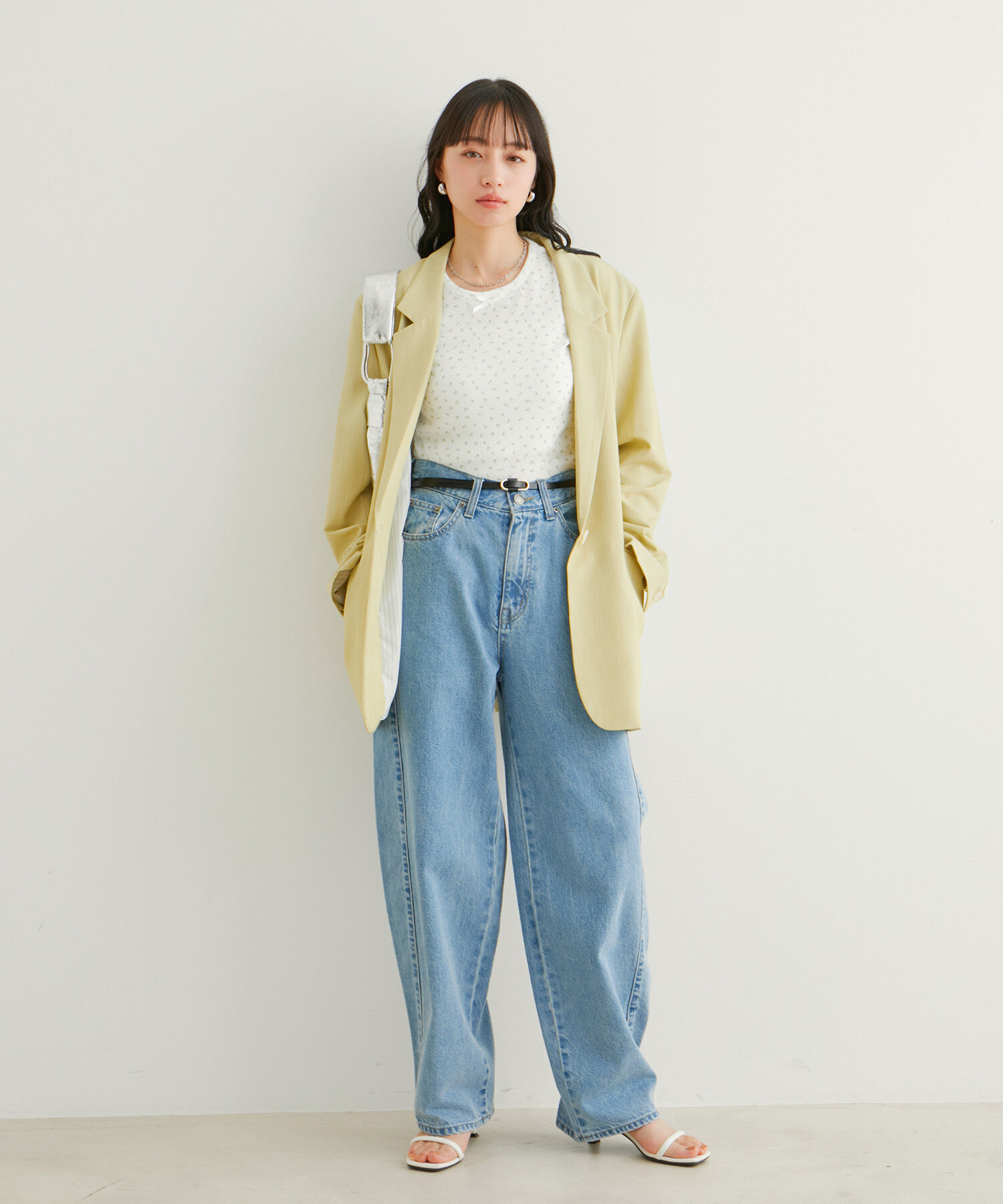 VIS「【WEB/一部店舗限定】パターンメッシュミニＴシャツ」|Tシャツ・カットソー|