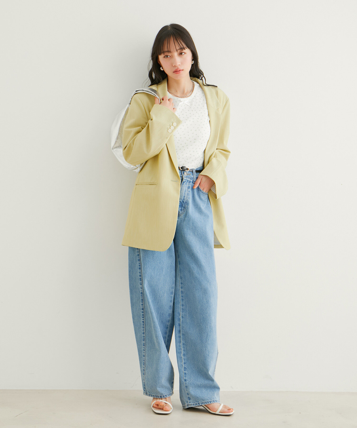 VIS「【WEB/一部店舗限定】パターンメッシュミニＴシャツ」|Tシャツ・カットソー|