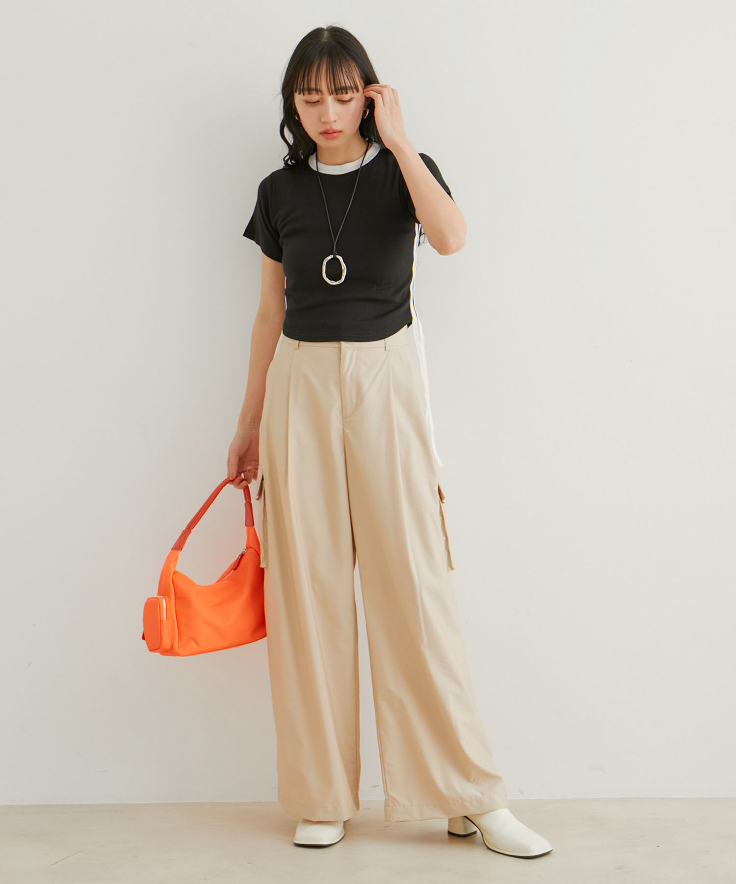 VIS「【WEB/一部店舗限定】サイドラインリボンプルオーバー」|Tシャツ・カットソー|