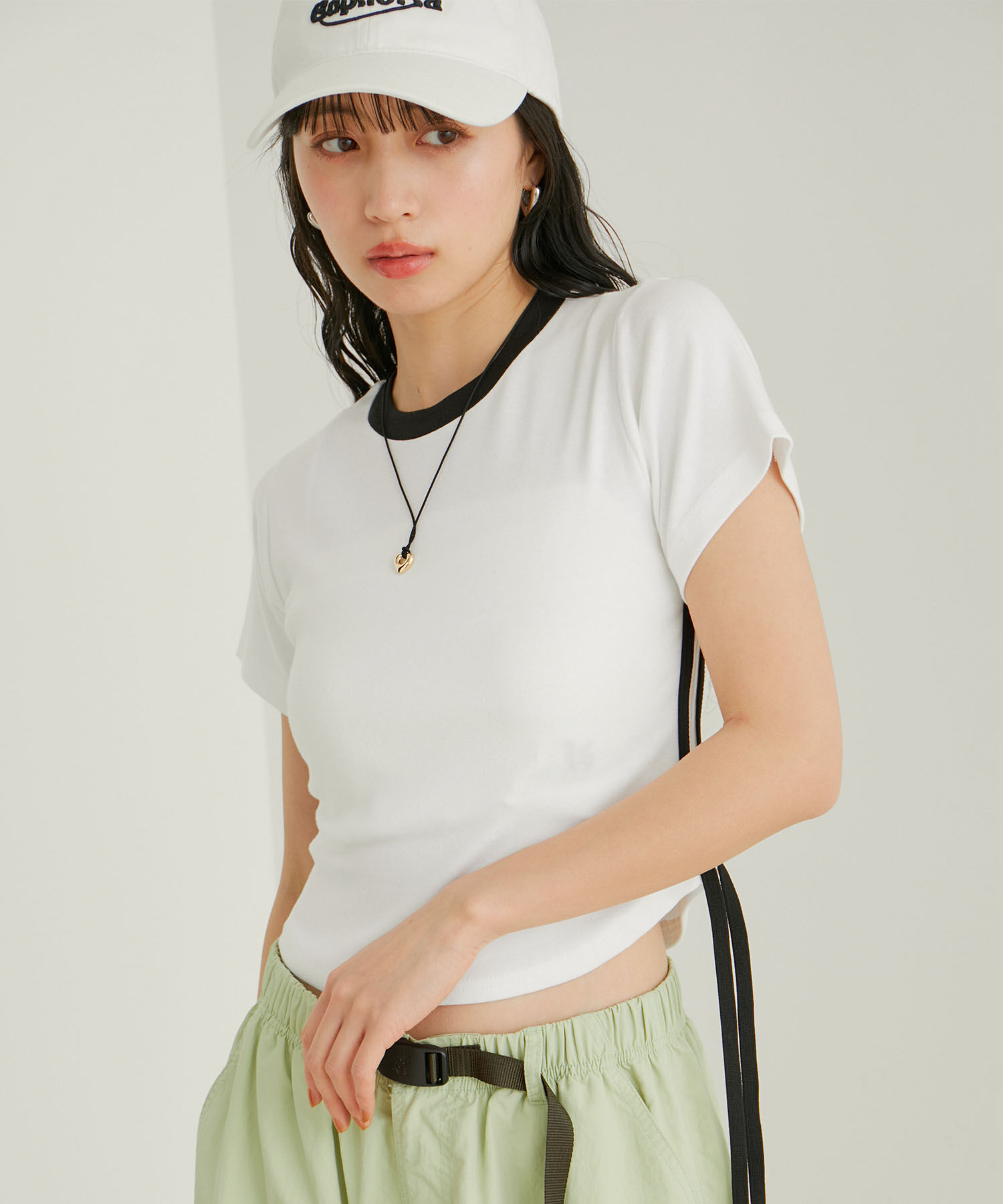 VIS「【WEB/一部店舗限定】サイドラインリボンプルオーバー」|Tシャツ・カットソー|