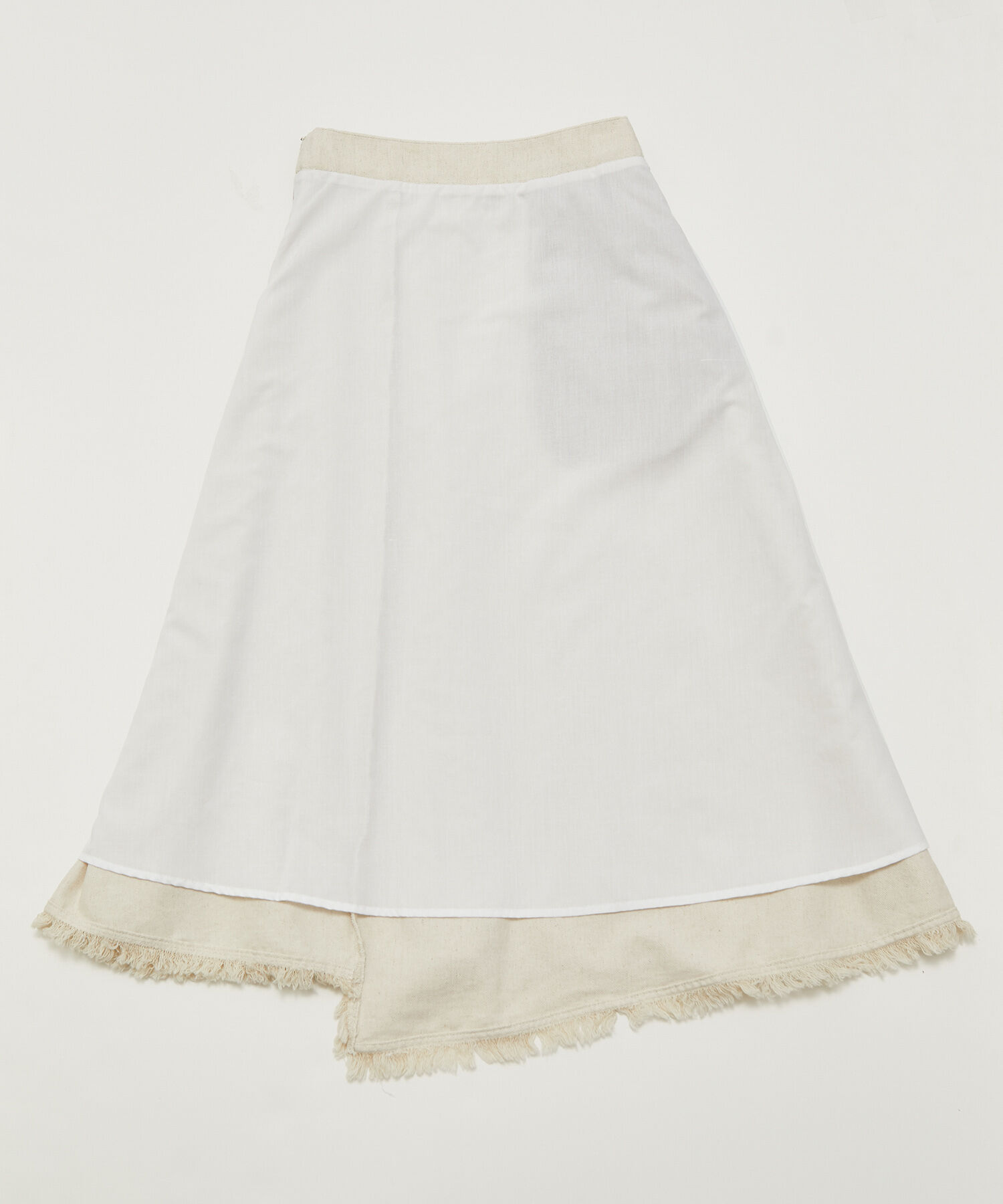 Rope&rsquo;Picnic「麻混フリンジフレアスカート」|スカート|