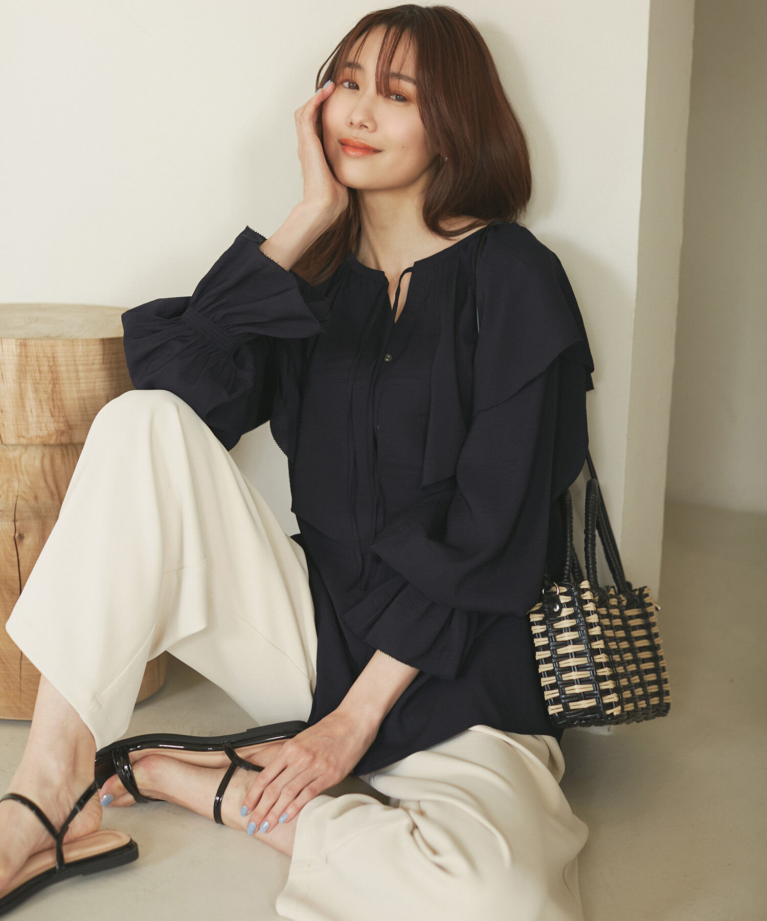 Rope&rsquo;Picnic「ラッフルカラーブラウス」|シャツ・ブラウス|