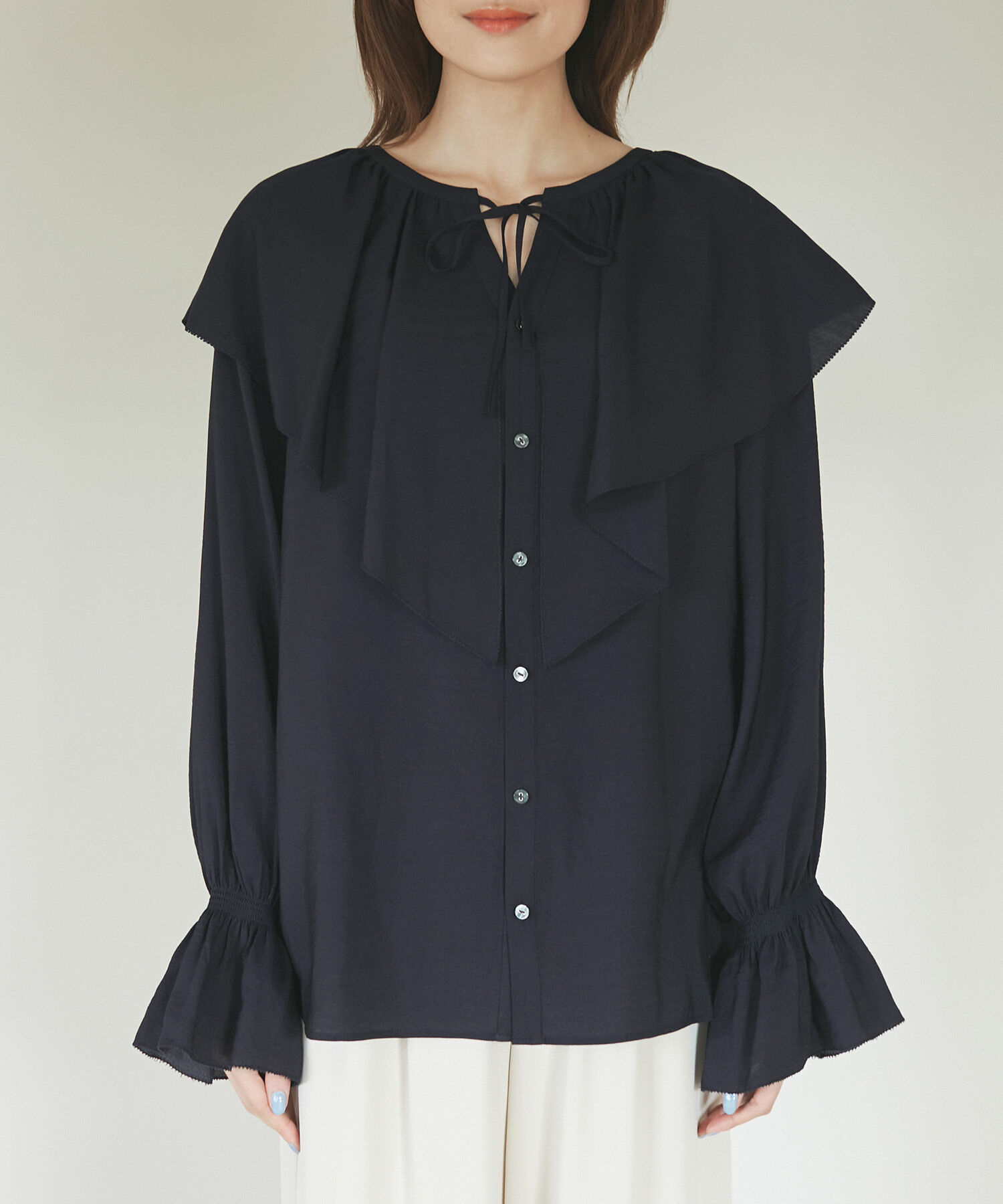 Rope&rsquo;Picnic「ラッフルカラーブラウス」|シャツ・ブラウス|