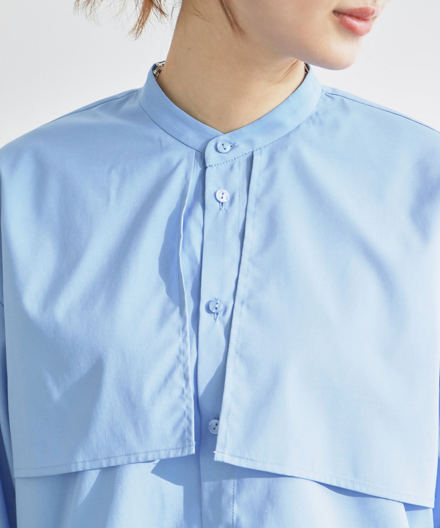 Rope&rsquo;Picnic「ヨークドロストクロップドシャツ」|シャツ・ブラウス|