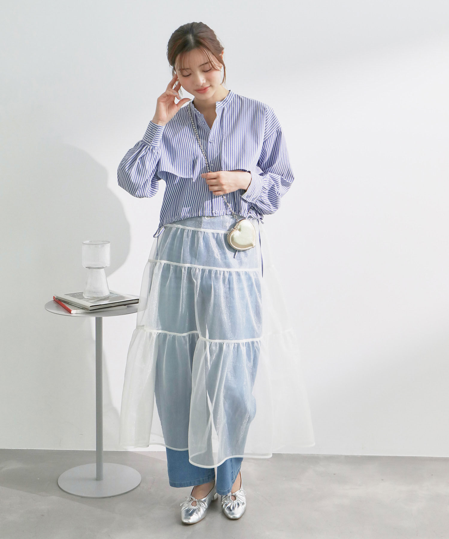 Rope&rsquo;Picnic「ヨークドロストクロップドシャツ」|シャツ・ブラウス|