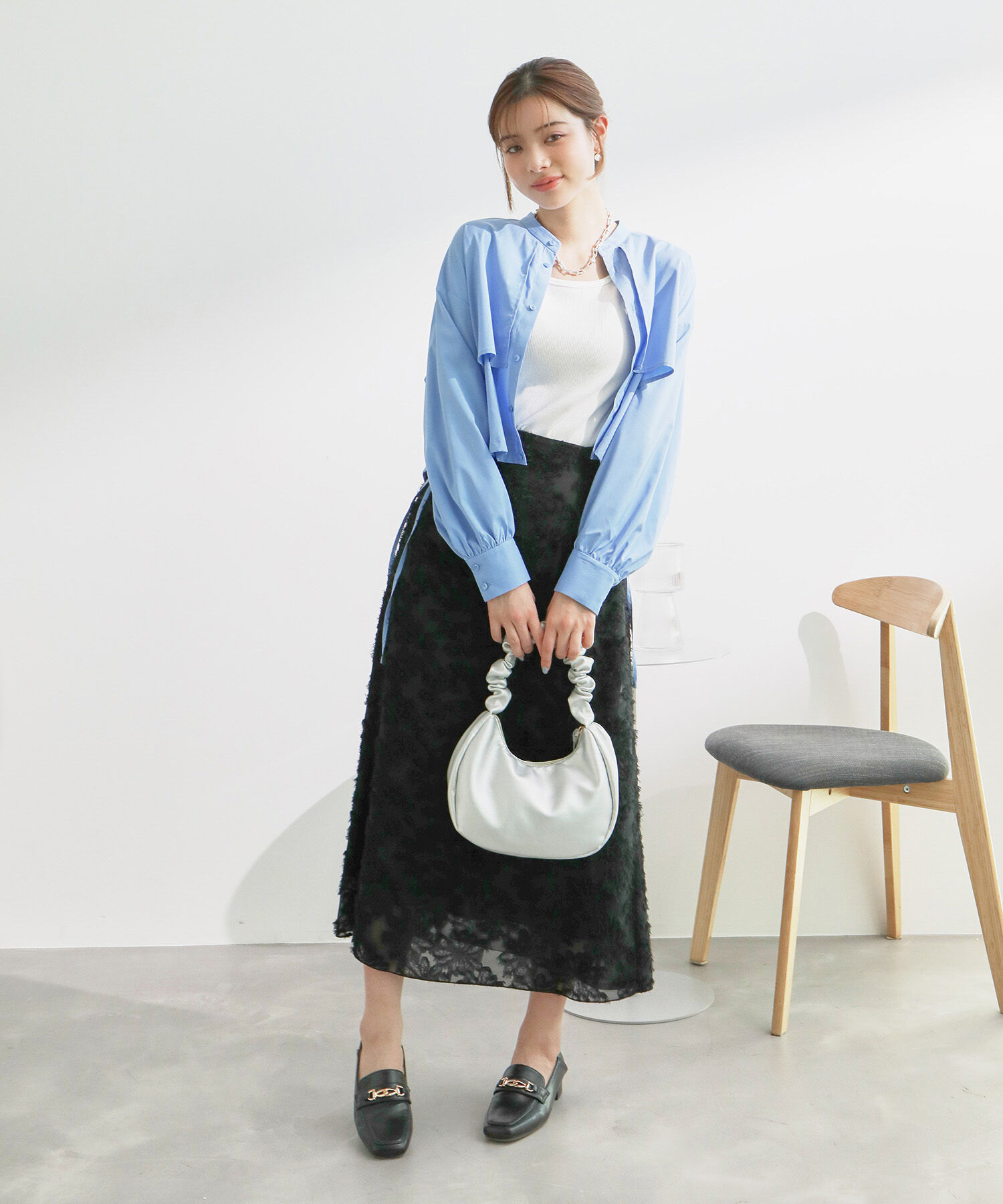 Rope&rsquo;Picnic「ヨークドロストクロップドシャツ」|シャツ・ブラウス|