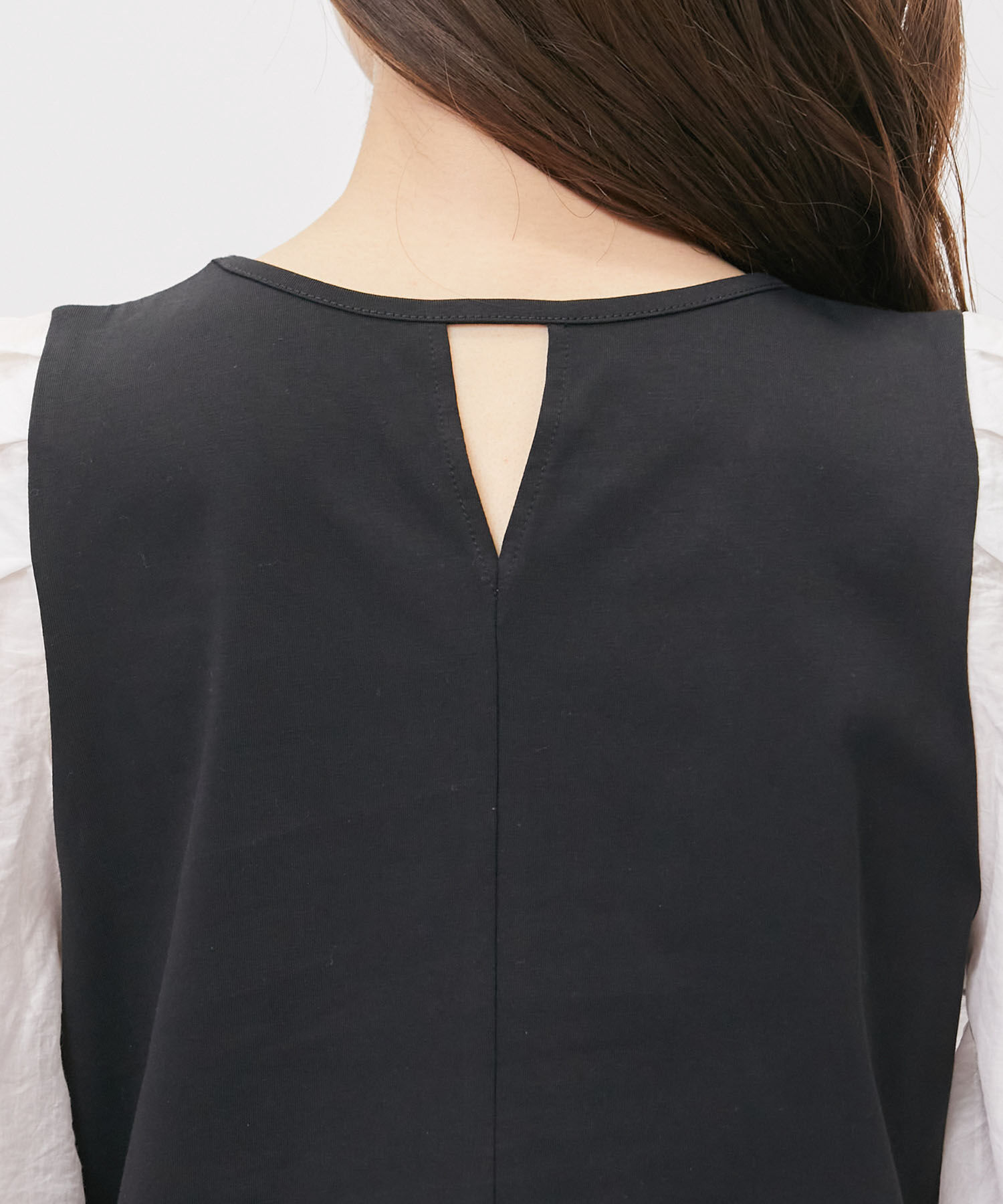 Rope&rsquo;Picnic「袖異素材カットトップス」|Tシャツ・カットソー|