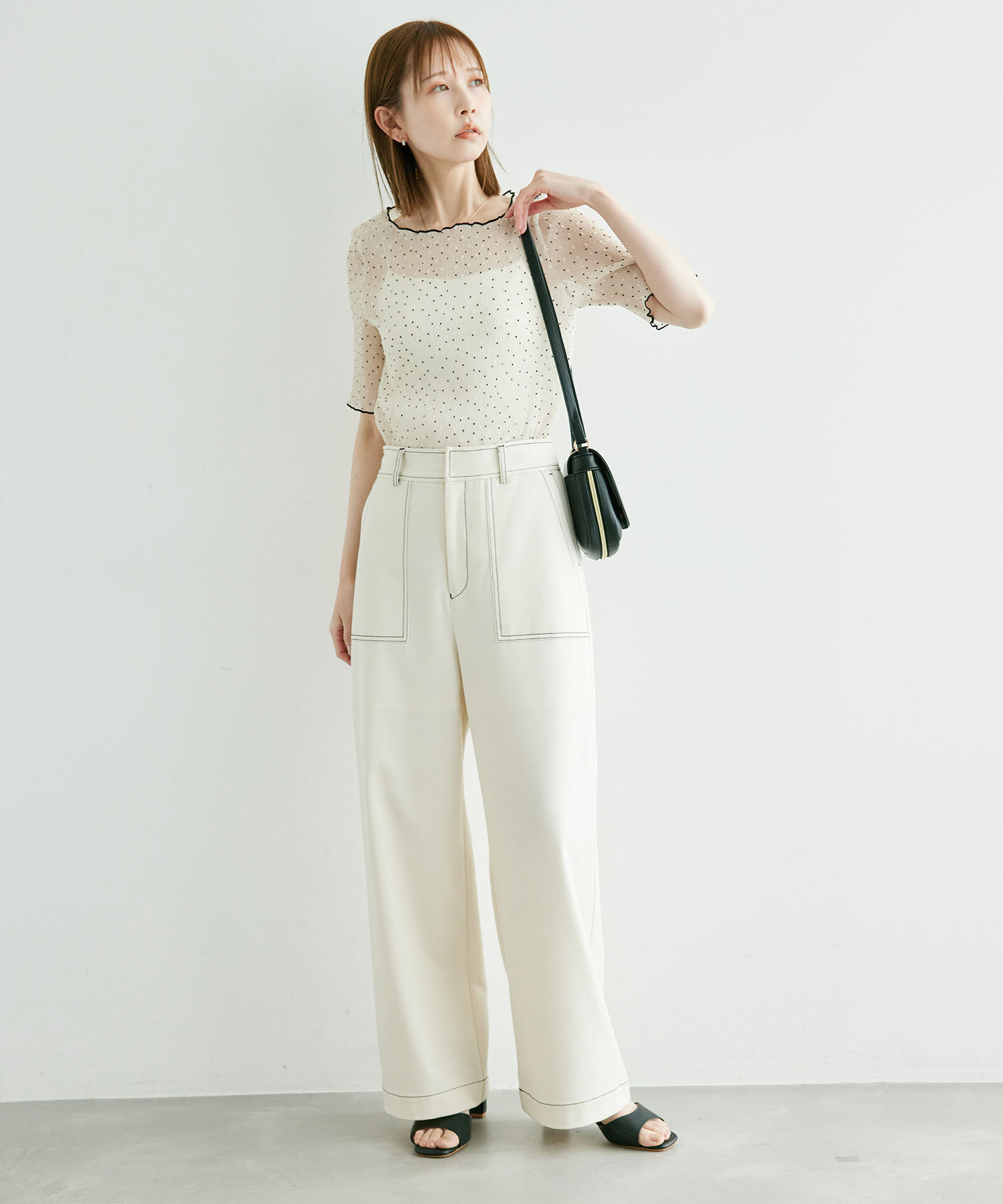 Rope&rsquo;Picnic「ドットシアーブラウス」|シャツ・ブラウス|