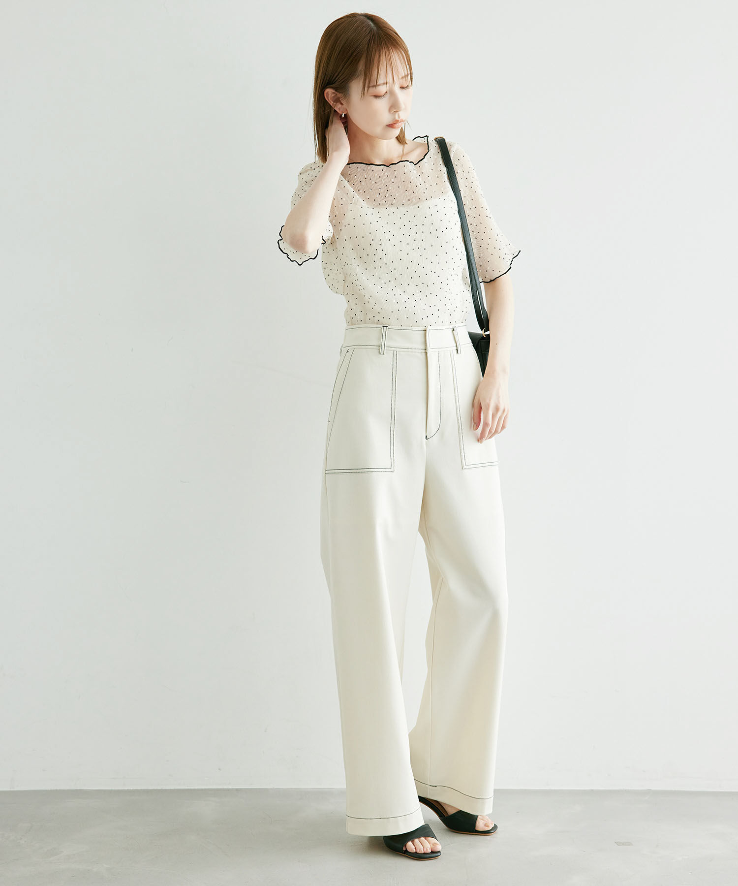 Rope&rsquo;Picnic「ドットシアーブラウス」|シャツ・ブラウス|