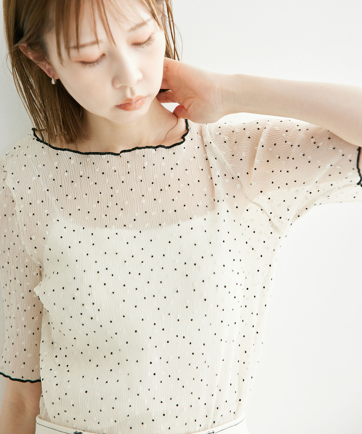 Rope&rsquo;Picnic「ドットシアーブラウス」|シャツ・ブラウス|