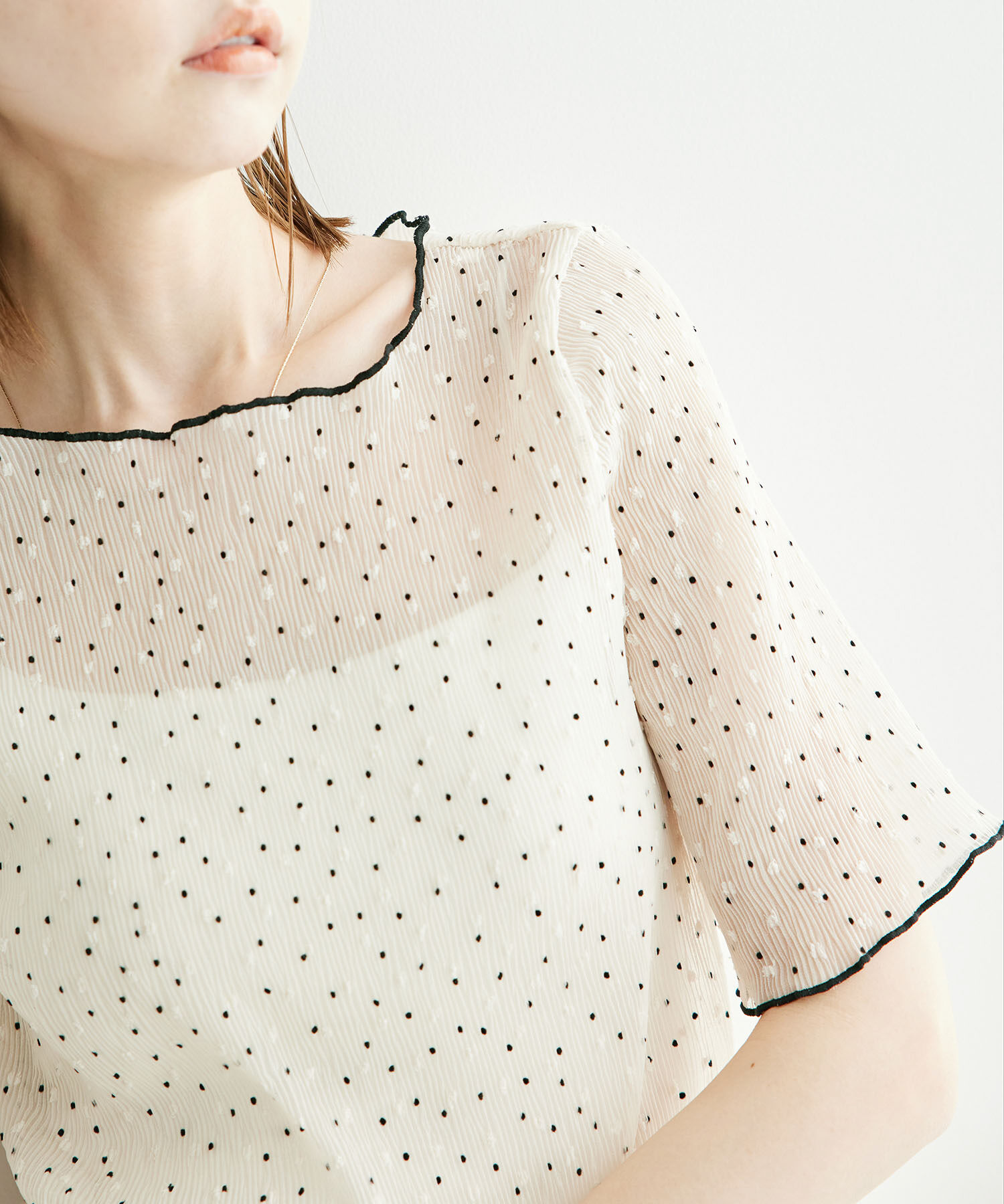 Rope&rsquo;Picnic「ドットシアーブラウス」|シャツ・ブラウス|