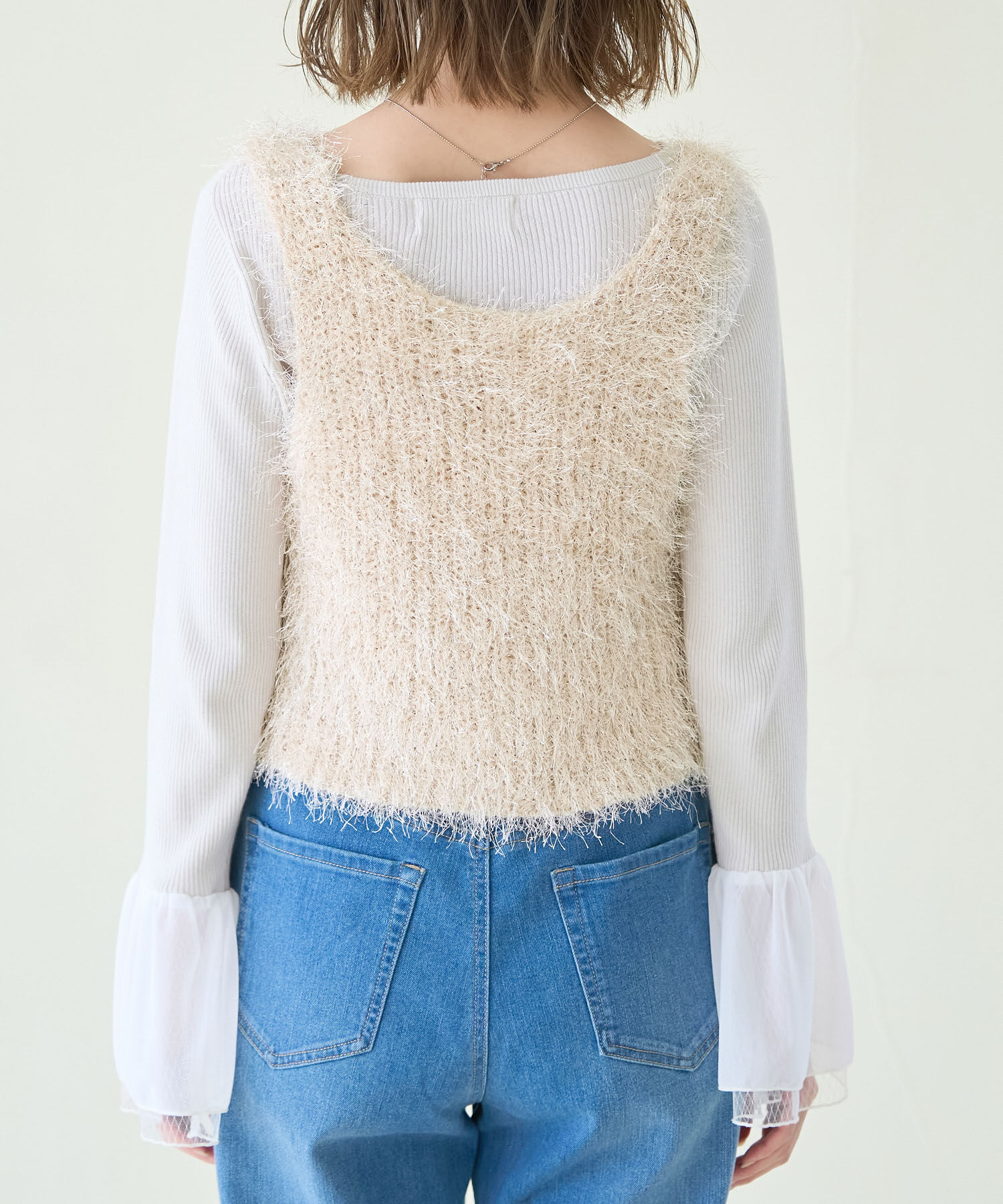 Rope&rsquo;Picnic「ラメフェザージレ/2WAY・リンクコーデ」|ベスト・ジレ|