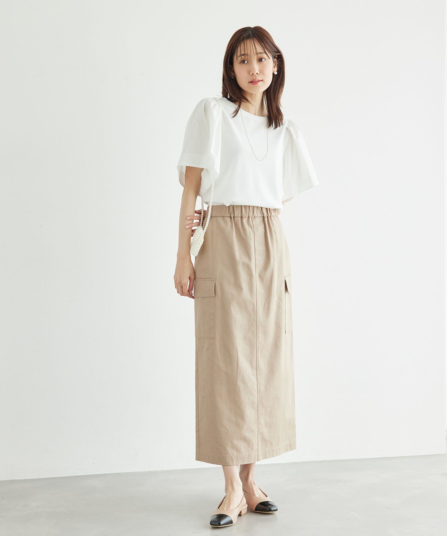 Rope&rsquo;Picnic「布帛ボリューム袖カットソートップス」|Tシャツ・カットソー|