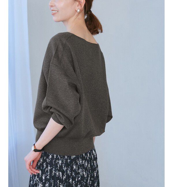 Rope&rsquo;Picnic「スポンジシアーニットプルオーバー」|ニット・セーター|チャコール