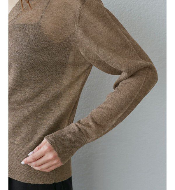 Rope&rsquo;Picnic「LEVITAシアーニットカーディガン」|カーディガン|