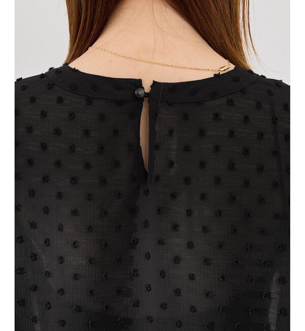 Rope&rsquo;Picnic「袖コンシャスドットシアーブラウス」|シャツ・ブラウス|