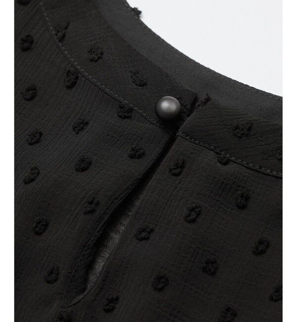 Rope&rsquo;Picnic「袖コンシャスドットシアーブラウス」|シャツ・ブラウス|