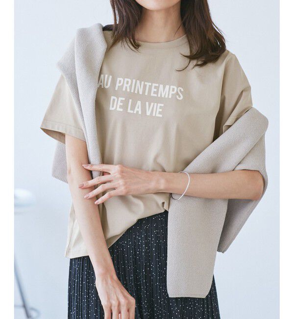 Rope&rsquo;Picnic「【UVカット・洗濯機OK・接触冷感】RENUロゴTシャツ」|Tシャツ・カットソー|