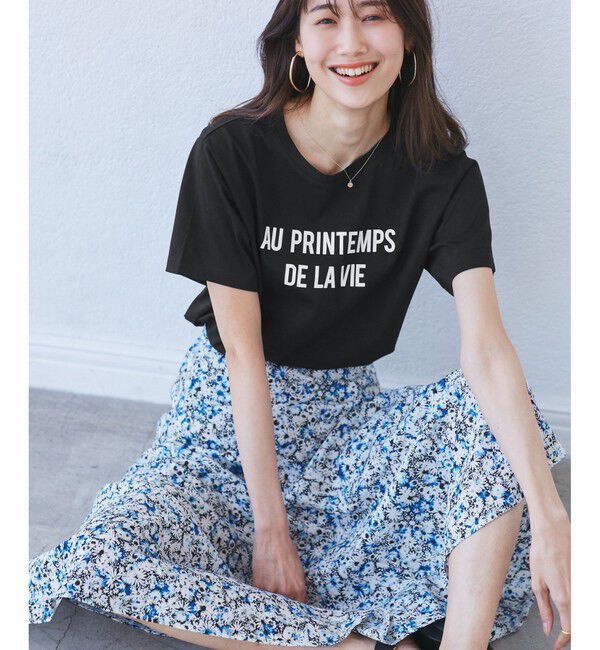 Rope&rsquo;Picnic「【UVカット・洗濯機OK・接触冷感】RENUロゴTシャツ」|Tシャツ・カットソー|