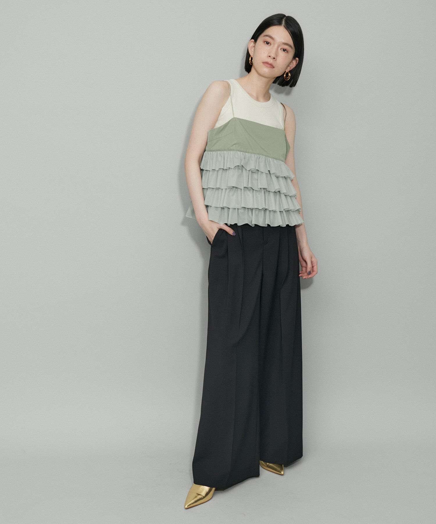 ADAM ET ROPE'「【WEB限定】ティアードキャミソール」|キャミソール|