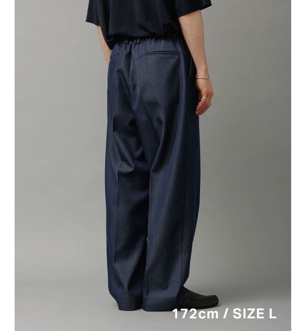 ADAM ET ROPE'「NIKKE ワイド イージー スラックスデニム / ADAM ET ROPE' JEANS -GRID-」|デニム|