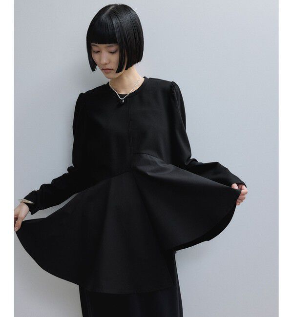 ADAM ET ROPE'「【WEB限定】フリルペプラムロングスリーブカットソー」|Tシャツ・カットソー|