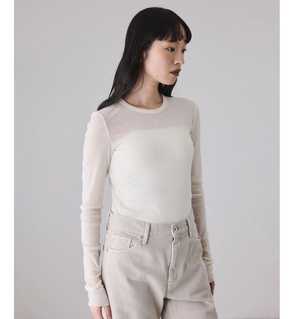 ADAM ET ROPE'「フロッキーチュールクルーネックプルオーバー」|Tシャツ・カットソー|