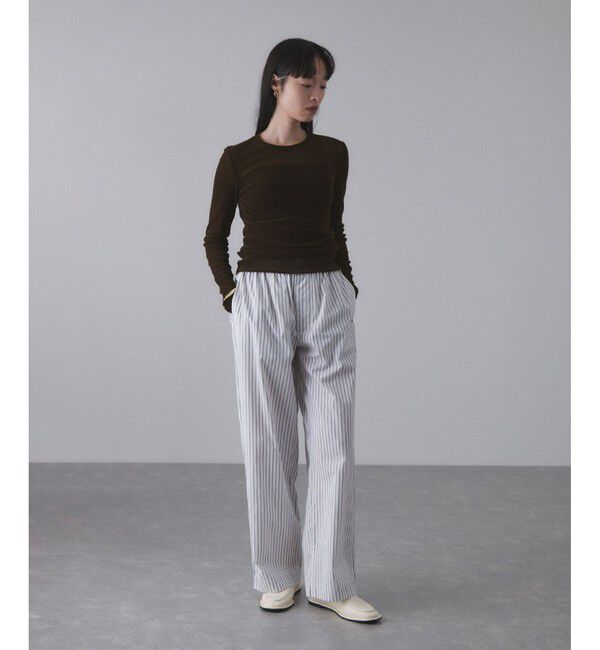 ADAM ET ROPE'「フロッキーチュールクルーネックプルオーバー」|Tシャツ・カットソー|