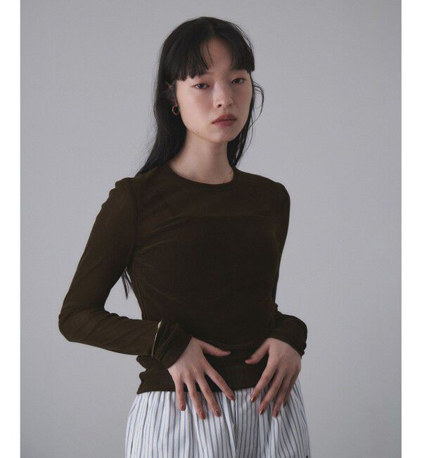 ADAM ET ROPE'「フロッキーチュールクルーネックプルオーバー」|Tシャツ・カットソー|