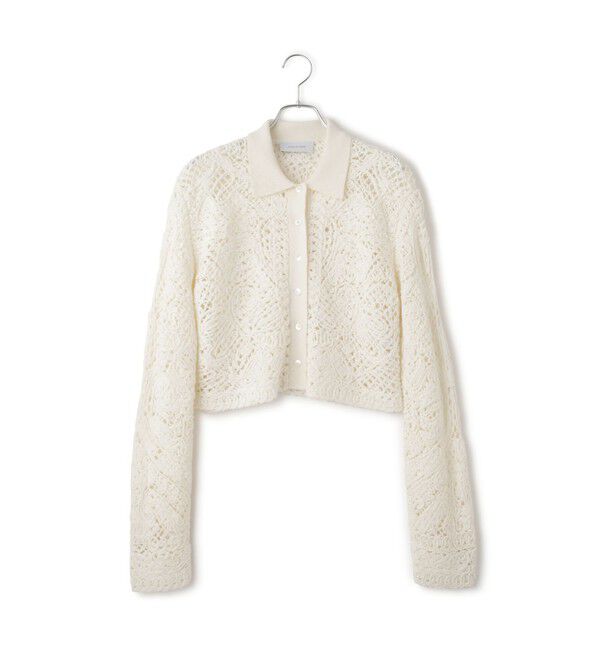 ADAM ET ROPE'「コードレースパターンニットシャツ」|シャツ・ブラウス|