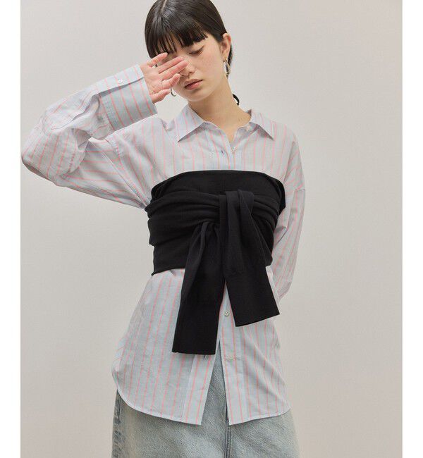 ADAM ET ROPE'「FAbRICA ストライプマルチwayシャツ」|シャツ・ブラウス|