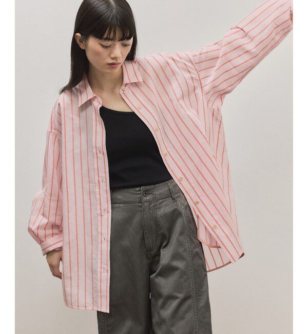 ADAM ET ROPE'「FAbRICA ストライプマルチwayシャツ」|シャツ・ブラウス|