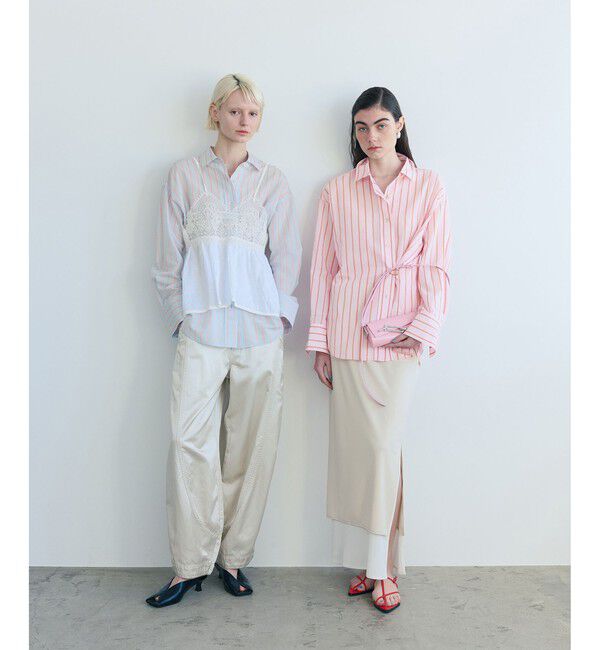 ADAM ET ROPE'「FAbRICA ストライプマルチwayシャツ」|シャツ・ブラウス|