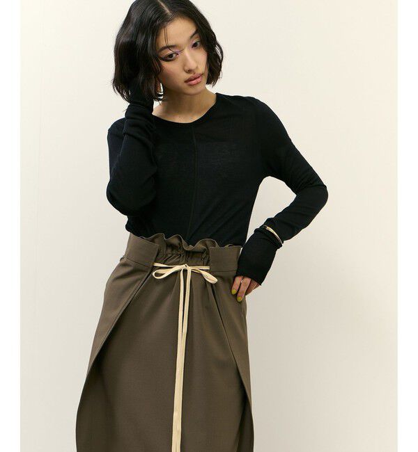 ADAM ET ROPE'「リブコンビロンT」|Tシャツ・カットソー|