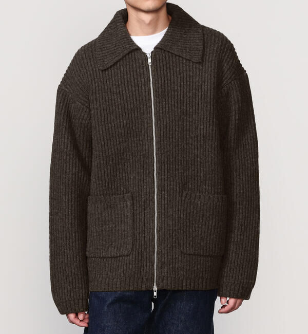  「RYE TENDER | 〈別注〉フルジップ ニットブルゾン MEN」|ニット・セーター|