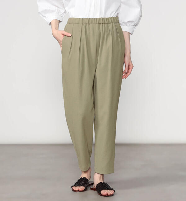 Morris & Sons「MORRIS & SONS | タックイージーパンツ WOMEN」|チノ|KHAKI