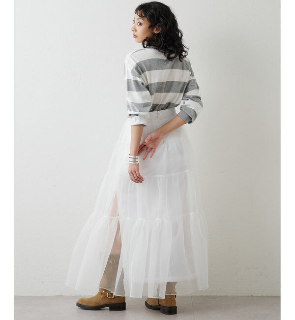  「オーガンジーボリュームスカート」|スカート|
