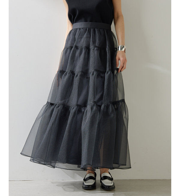  「オーガンジーボリュームスカート」|スカート|