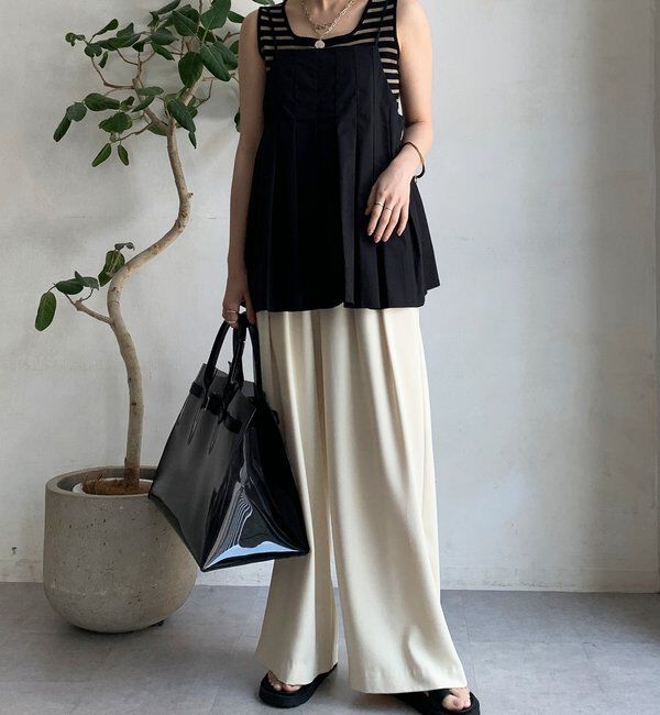  「ボーダースクエアニットタンク」|ニット・セーター|