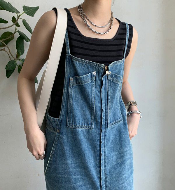  「ボーダースクエアニットタンク」|ニット・セーター|