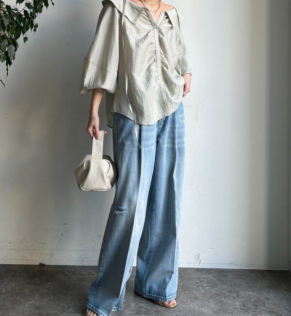  「ギャザーチョーカーブラウス」|シャツ・ブラウス|